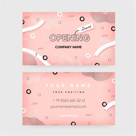 Free Vector Horizontal Double Sided Business Card