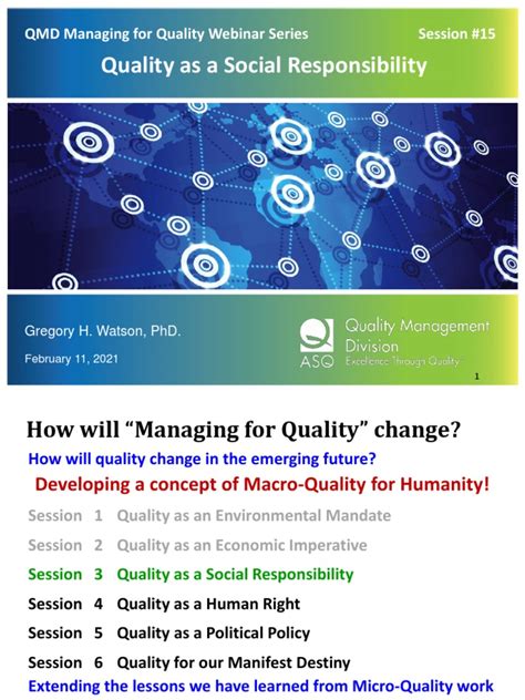 Session 15 Quality As A Social Responsibility Watson 2021 Pdf Corporate Social