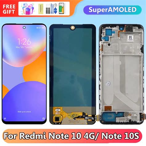 Cran Tactile LCD Num Rique Avec Cadre Pour Xiaomi Redmi Note 10S