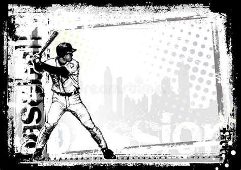 Fondo 2 Del Grunge Del Béisbol Del Lápiz Ilustración Del Vector