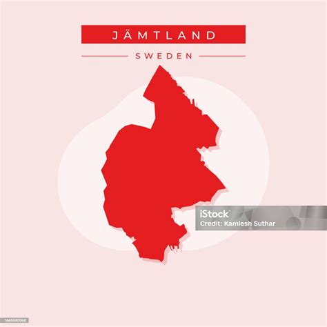 Vector Illustration Vector Of Jamtland Map Sweden Stock Illustration ...