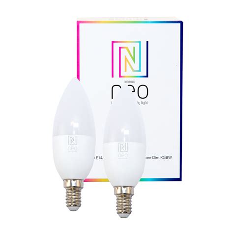 2x Immax Neo LED E14 C37 5W RGBW Zigbee 07005B TSBOHEMIA CZ