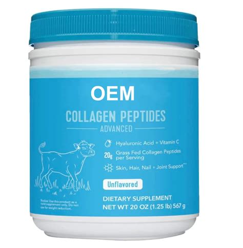 Oem Supply Bovine Collagen Peptides Powder With Hyaluronic Acid