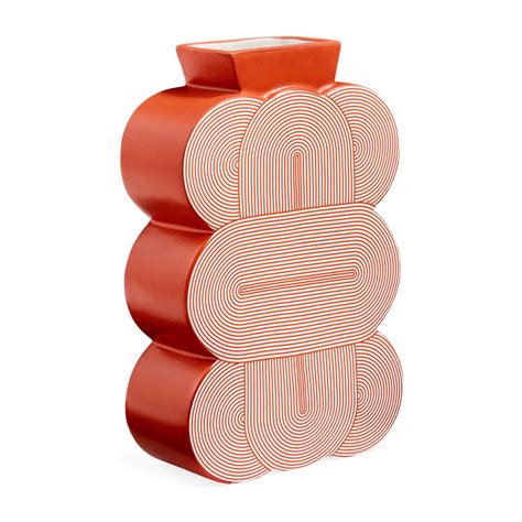 Jonathan Adler Pompidou Medium Vase Red Perle Store