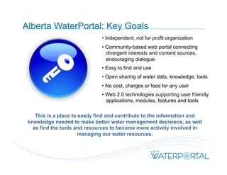 Alberta WaterPortal Mike Scarth Alberta WaterPortal PPT