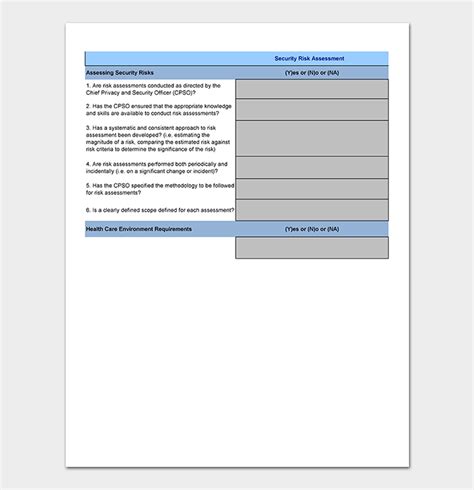 Free Security Assessment Template And Examples