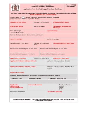 Fillable Online Online Application For Marriage Certificate Pdf