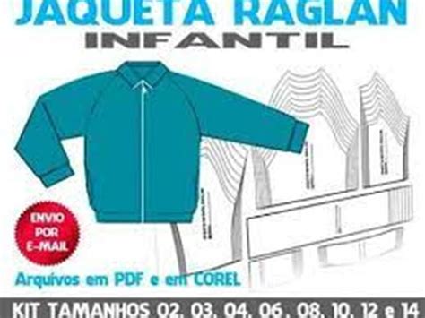 Molde Jaqueta Raglan Ao Em Pdf E Corel Por Email Elo