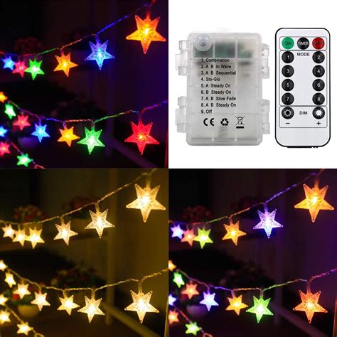 Amazon Xingpold Star String Lights Battery Operated Christmas Star