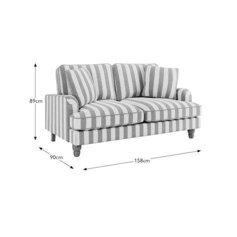 Beatrice Woven Stripe 2 Seater Sofa Dunelm