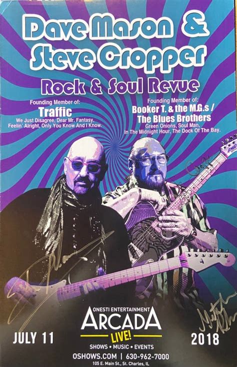 Dave Mason And Steve Cropper Poster 71118 Unsigned Only Rockstock