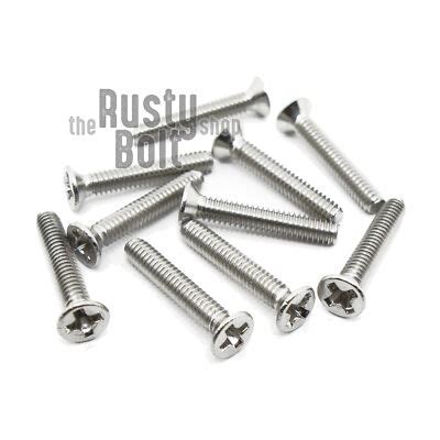 mm phillips flat head screws    stainless steel