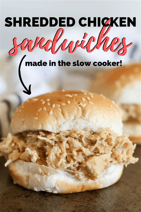 Crockpot Shredded Chicken Sandwiches Classic Ohio Recipe