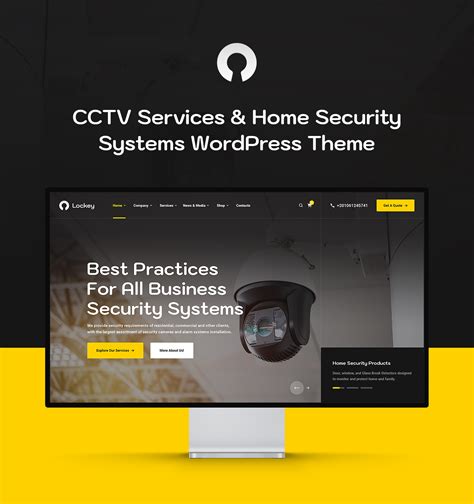 Lockey Cctv And Security Systems Wordpress Theme Behance