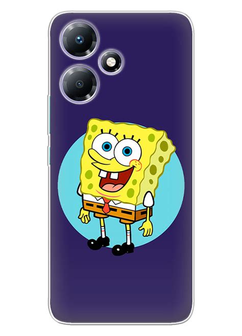 Infinix Hot i чехол из силикона SpongeBob SquarePants Губка Боб Квадратные Штаны улыбается