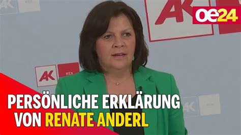 Persönliche Erklärung der AK Präsidentin Renate Anderl YouTube