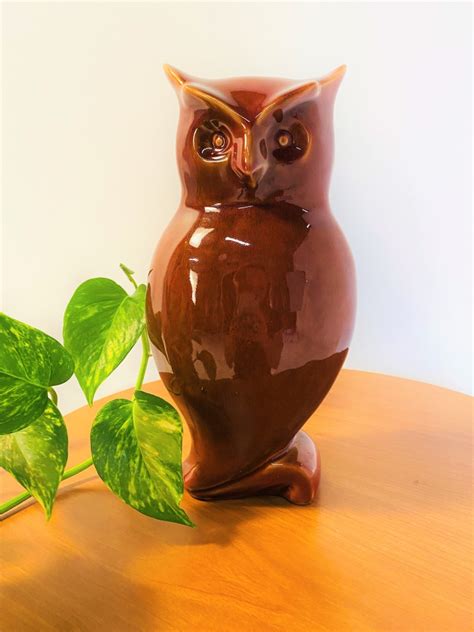 Mid Century Modern Ceramic Owl Figurine Epoch