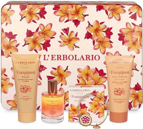 LErbolario Frangipani Set Perfume 50ml Sh Gel 100ml B Cr 100ml