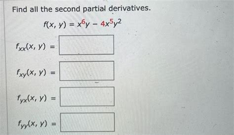 Solved Find The Indicated Partial Derivative