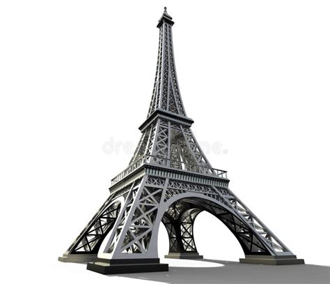 Torre Eiffel Aislada En Un Fondo Blanco Stock De Ilustraci N