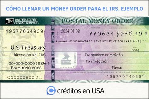 Cómo llenar un Money Order para hacer un pago al IRS en 2025