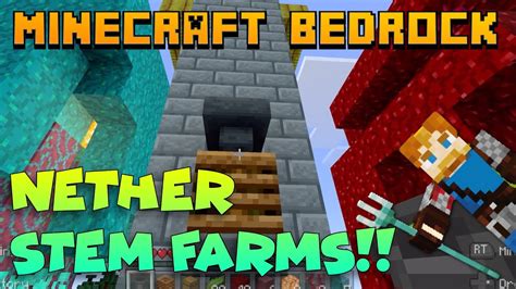 How To Build A Crimson Stem Farm And Warped Stem Farm Minecraft [mcpe Console Pc] Shorts