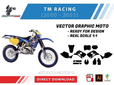 template tm racing   vector motorcycle graphic kit shop