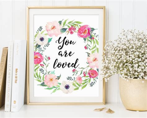 You Are Loved Wall Art You Are Loved Printable You Are Loved Print You Are Loved Artwork You