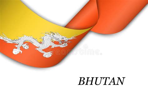 Flag Of Bhutan Waving In The Wind 3D Waving Flag Design The National