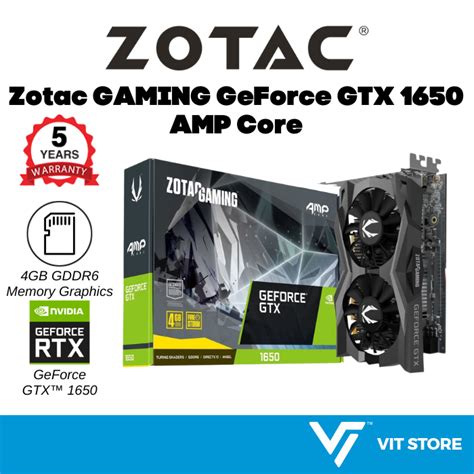 Zotac Gaming Geforce Gtx 1650 Amp Core 4gb Gddr6 Graphics Card