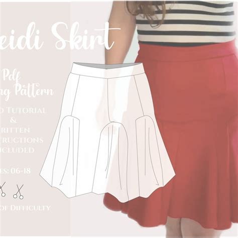 Godet Skirt Etsy