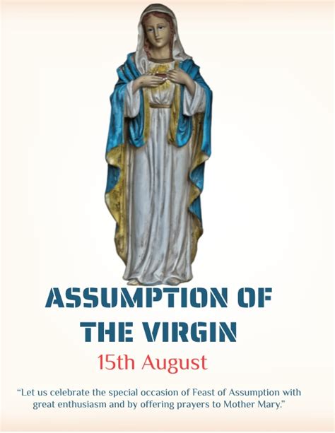 Assumption Of Mary Template Postermywall