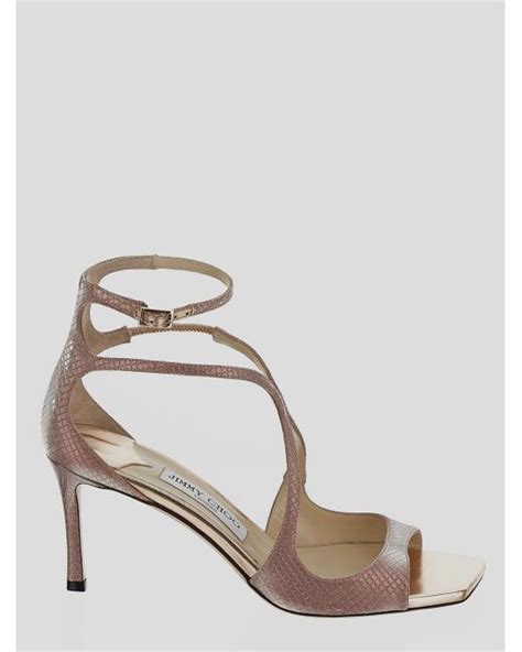 Jimmy Choo Azia 75 Ankle Strap Sandals In Pink Lyst