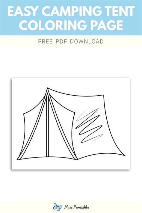 Free Easy Camping Tent Coloring Page Coloring Pages Easy Camping