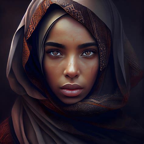 Portrait Of A Beautiful Muslim Woman With Hijab Beauty Fashion