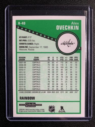 O Pee Chee Platinum Retro Rainbow R Alex Ovechkin For