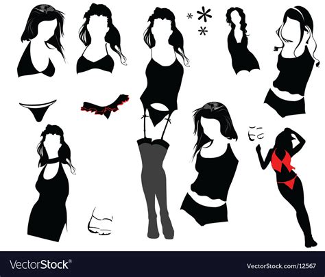 Sexy Woman Elements Royalty Free Vector Image Vectorstock