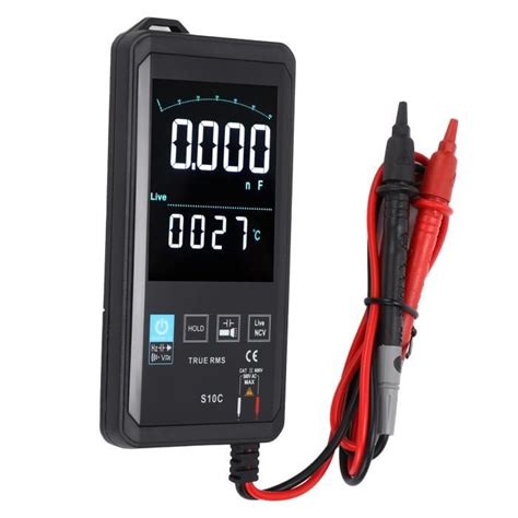 HURRISE Compteur intelligent Multimètre numérique S10C DC1000V AC750V