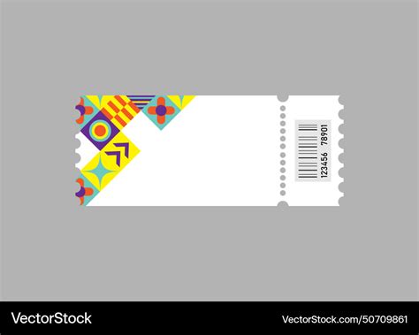 Blank gift voucher template with geometric design Vector Image