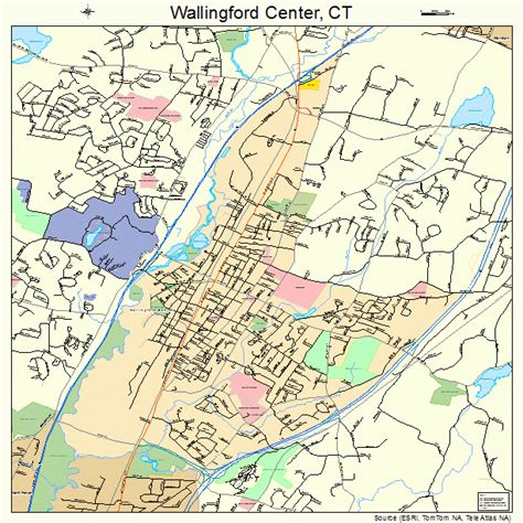 Wallingford Center Connecticut Street Map 0978880