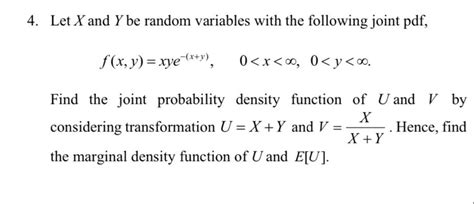 Solved Let X and Y be random variables with the following | Chegg.com 