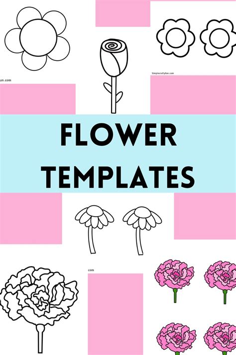 Flower Templates and Coloring Pages Free Printables