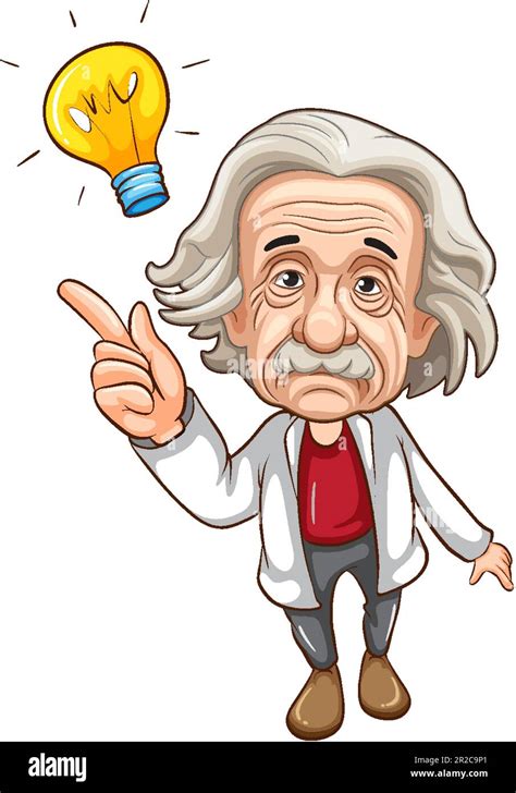 Albert Einstein Cartoon Character Illustration Stock Vector Image Art