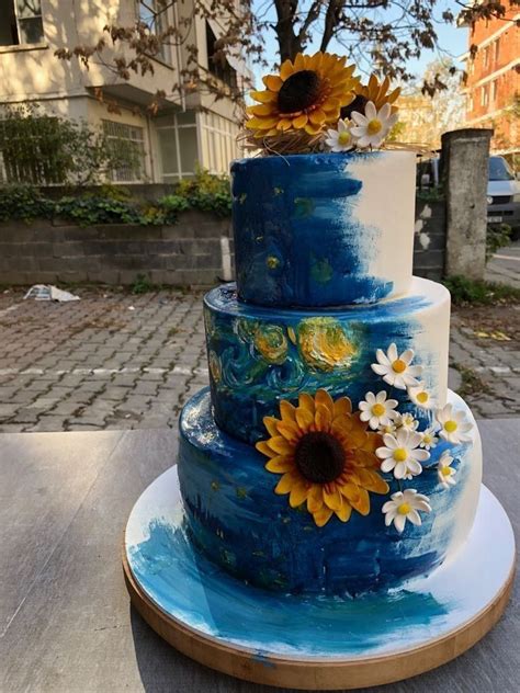 Pin By Maria Simurgh On Beautiful Cakes Starry Night Wedding Theme