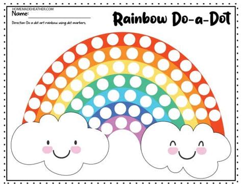 rainbow activity printables homemade heather worksheets library