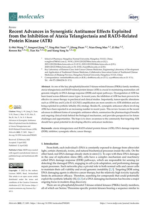 Pdf Recent Advances In Synergistic Antitumor Effects Exploited From