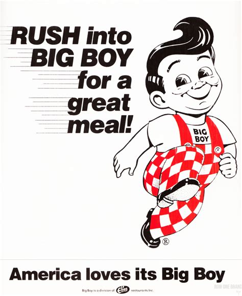 big boy restaurant ad poster row  brand