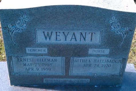 Ernest Hileman Weyant 1908 1989 Find A Grave Memorial