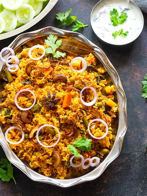 Veg Dum Biryani - Dum Vegetable Biryani + Video | Tickling Palates