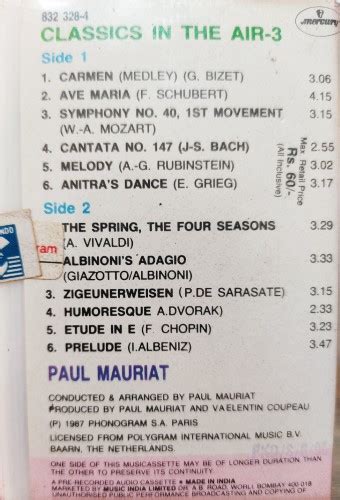 Paul Mauriat Classics In The Air 3 Vinyl World